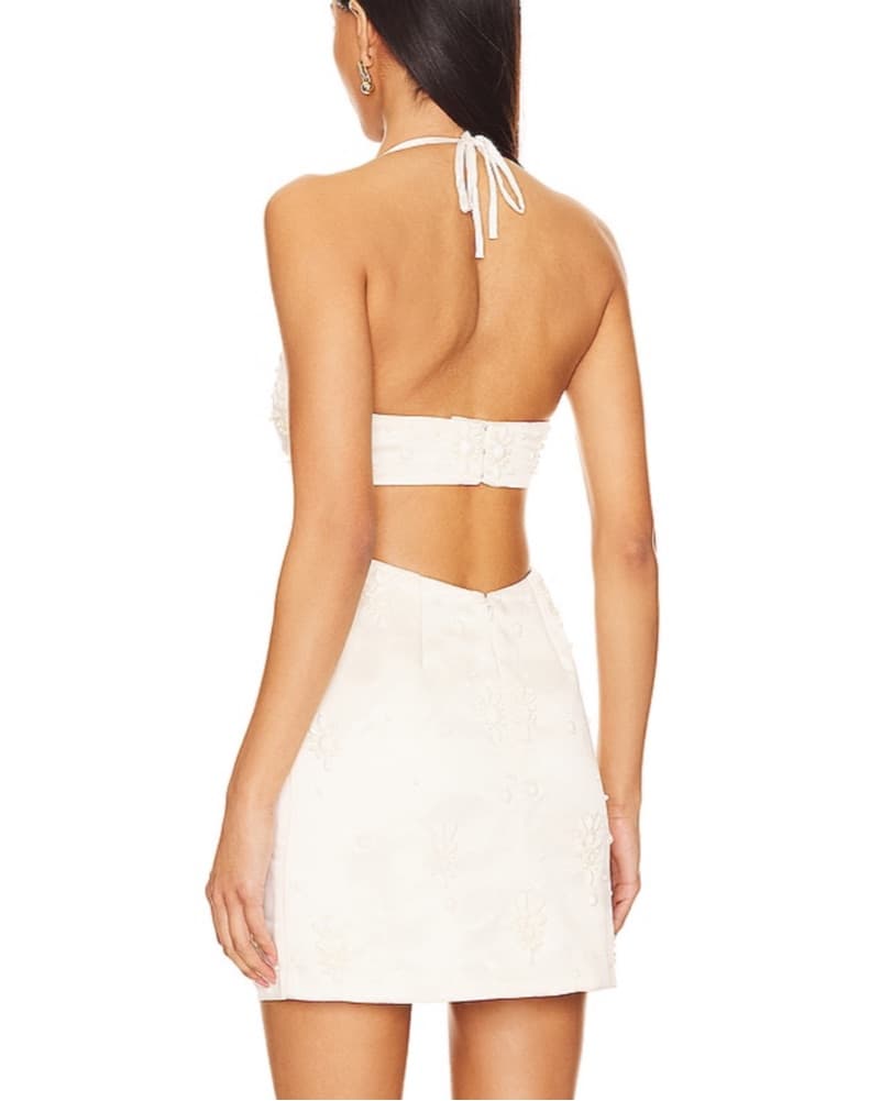 Majorelle Portia Mini Dress In White - Image 3