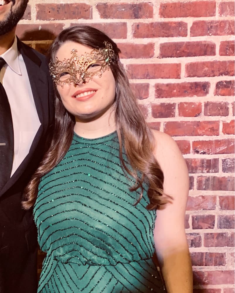 Emerald Green Beaded Gown - Image 2
