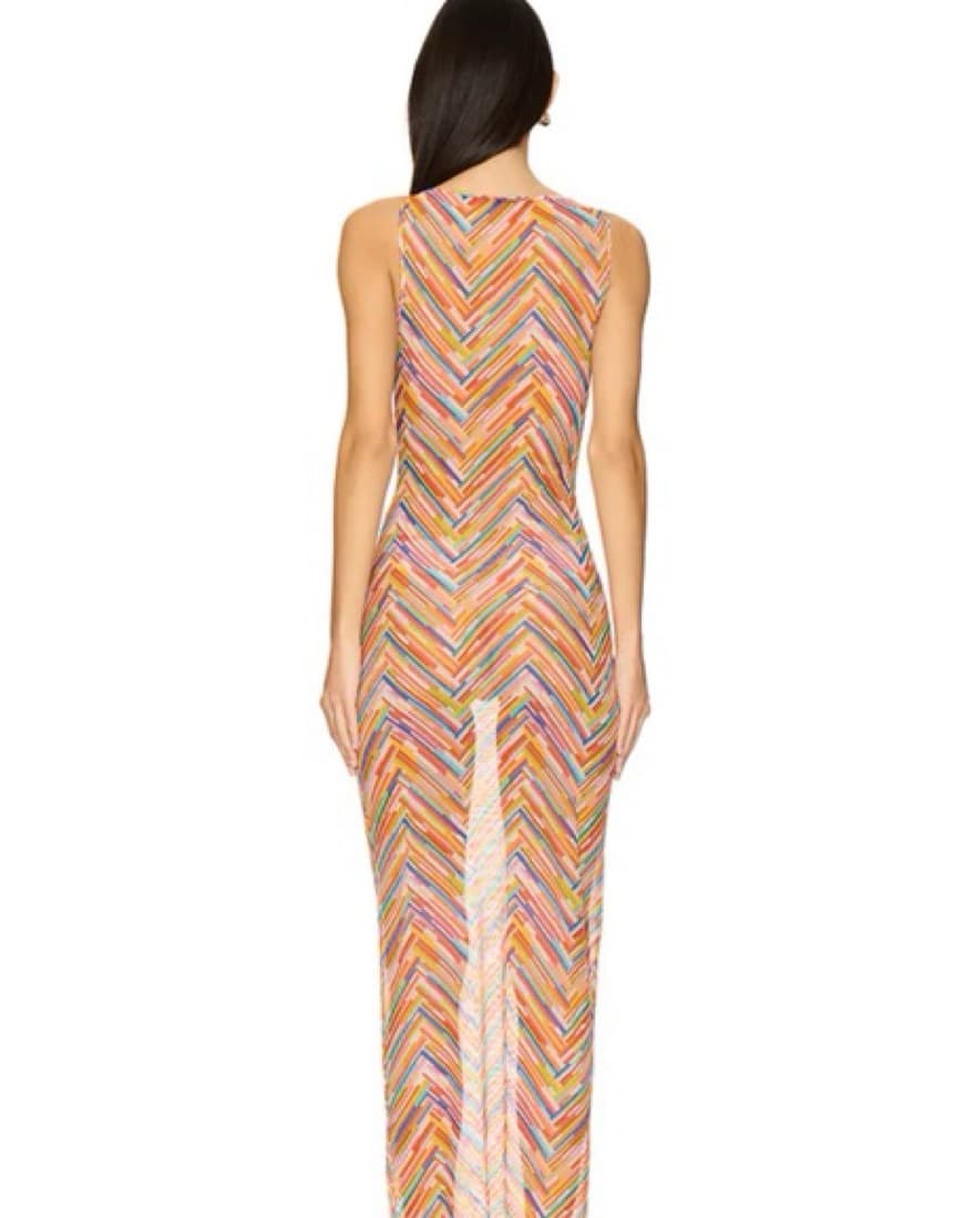 Missoni Long Cover Up in Multi Chevron - Image 4