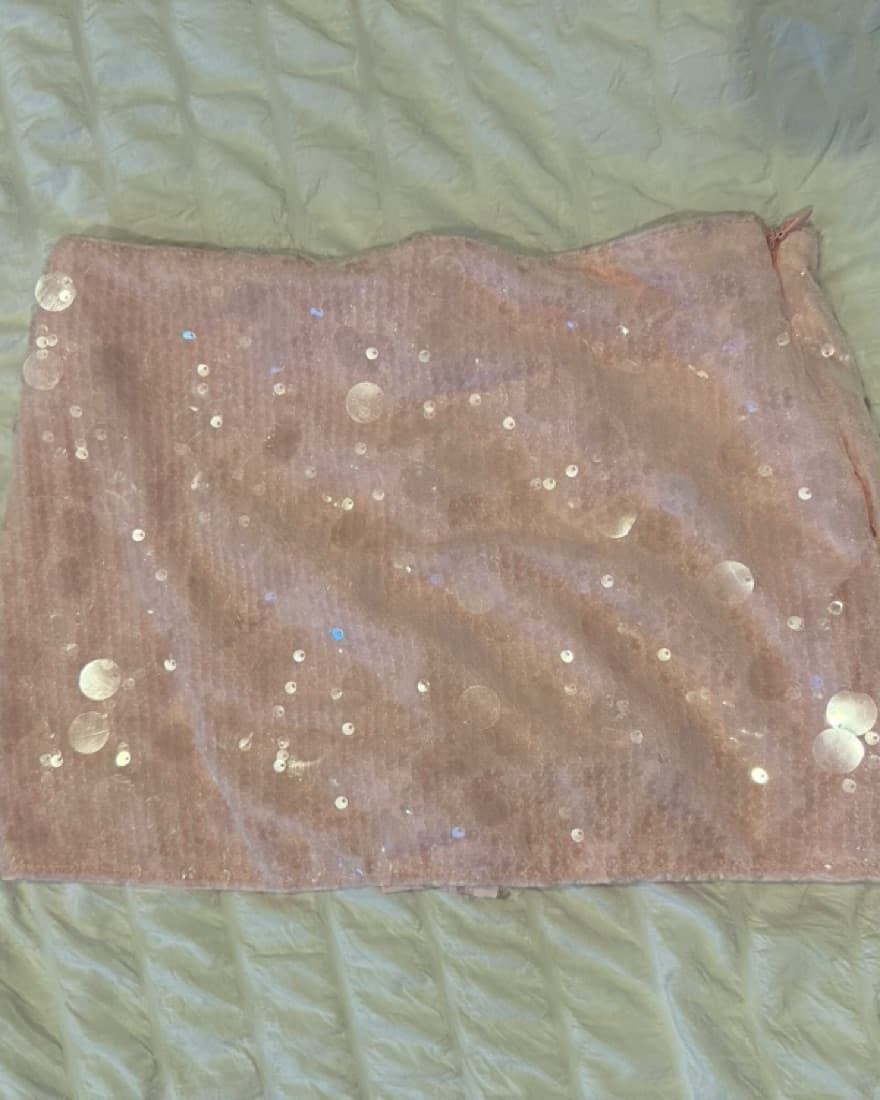 Pink Sequin Skirt - Image 3