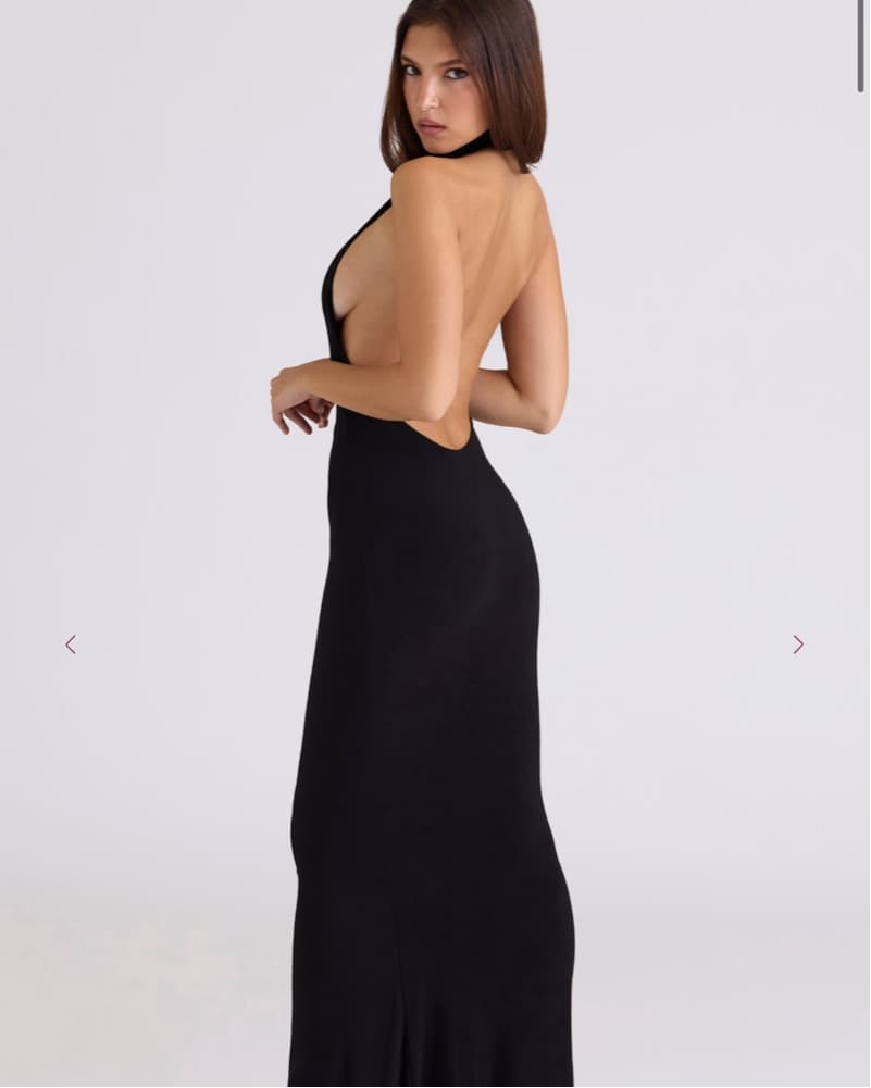 Black floor length backless dress  - Image 4