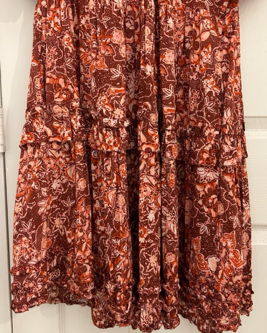 Ulla Johnson Floral Red Dress Size 6 - Image 4