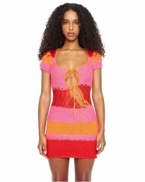 Danielle Guizio Knitted Mini Dress - Image 1