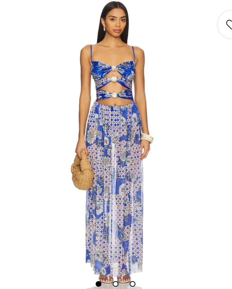 Agua Bendita Blue Meeg Maxi Dress - Image 1