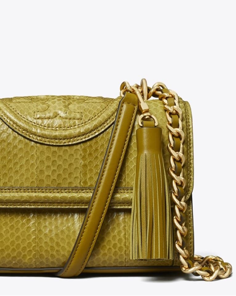 Mustard Snake Convertible Shoulder Bag  - Image 2
