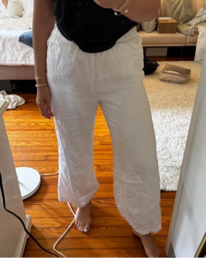 Reformation White Linen Pants - Image 2