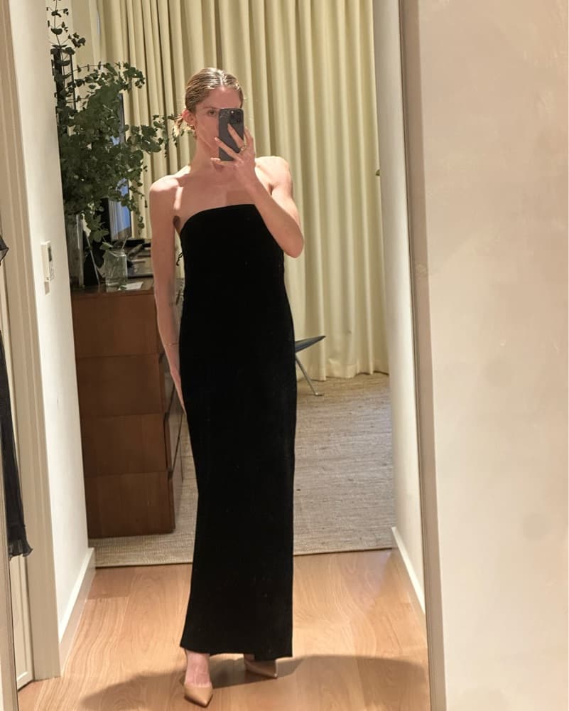 One Of A Kind Vintage Velvet Strapless - Image 5