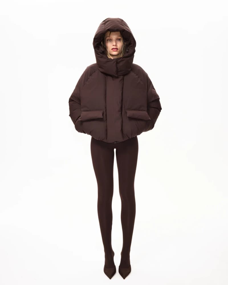 Khy Chocolate Brown Puffer Jacket  - Image 2