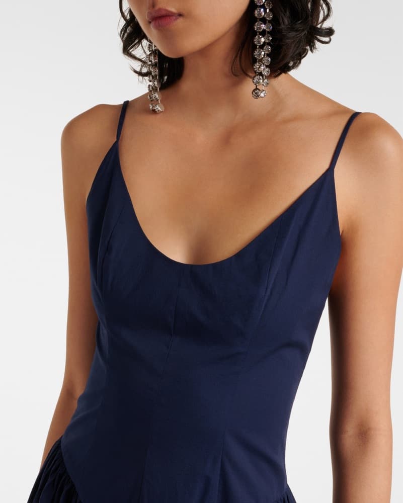 Staud Navy Dropwaist Dress - Image 4