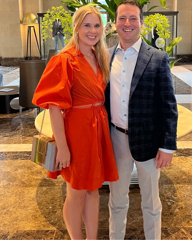 Vibrant Orange Puff-Sleeve Dress - Image 1