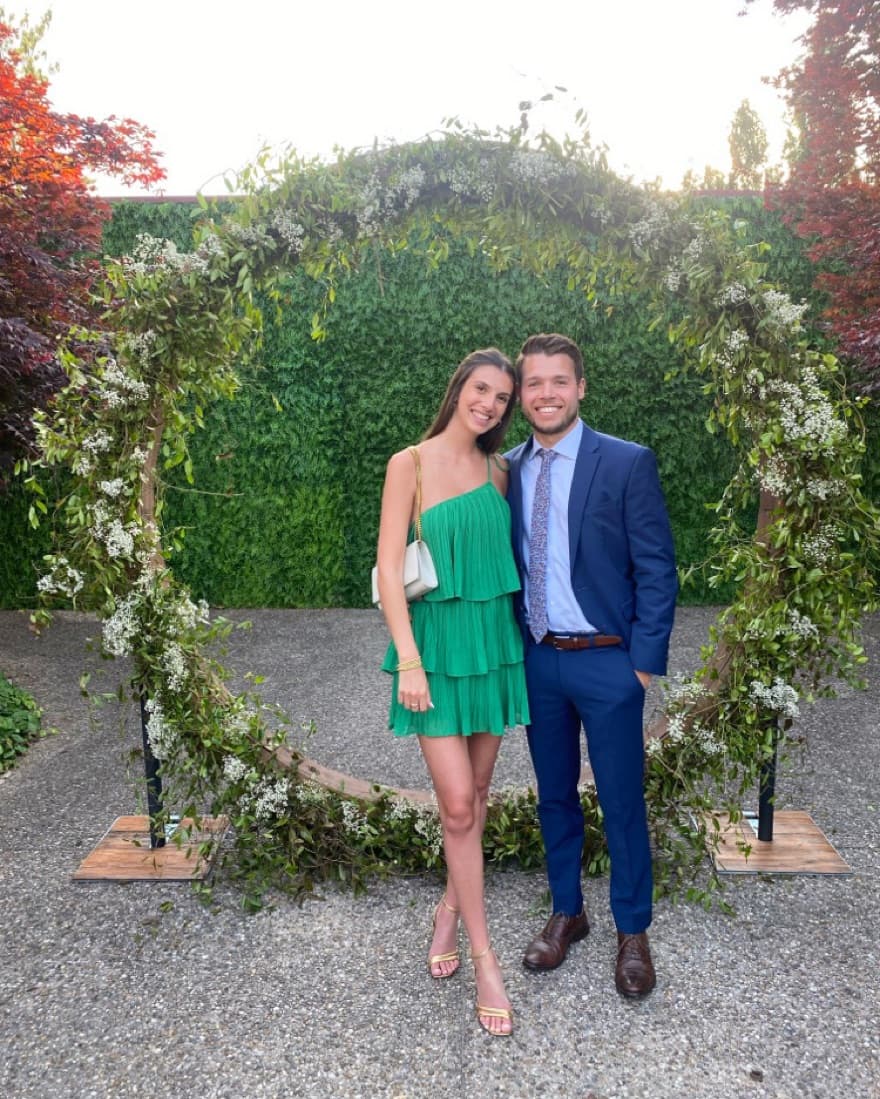 Tiered Green Wedding Guest Dress - Image 2