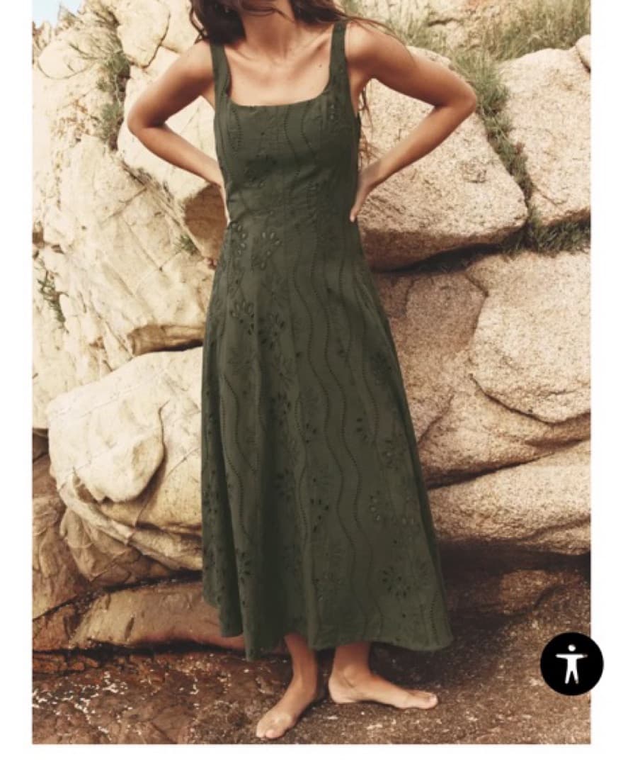Green Eyelet Dress  - Image 1
