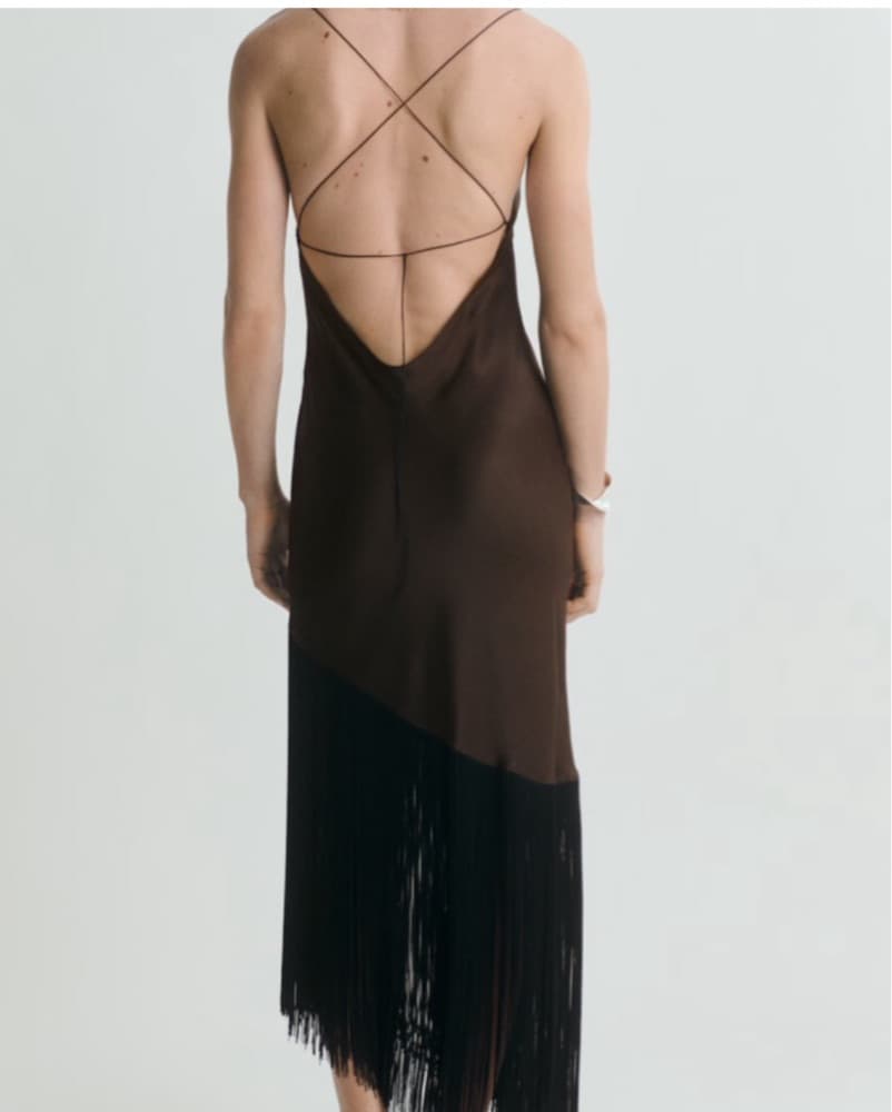 Mango- Fringed Maxi Dress - Image 2