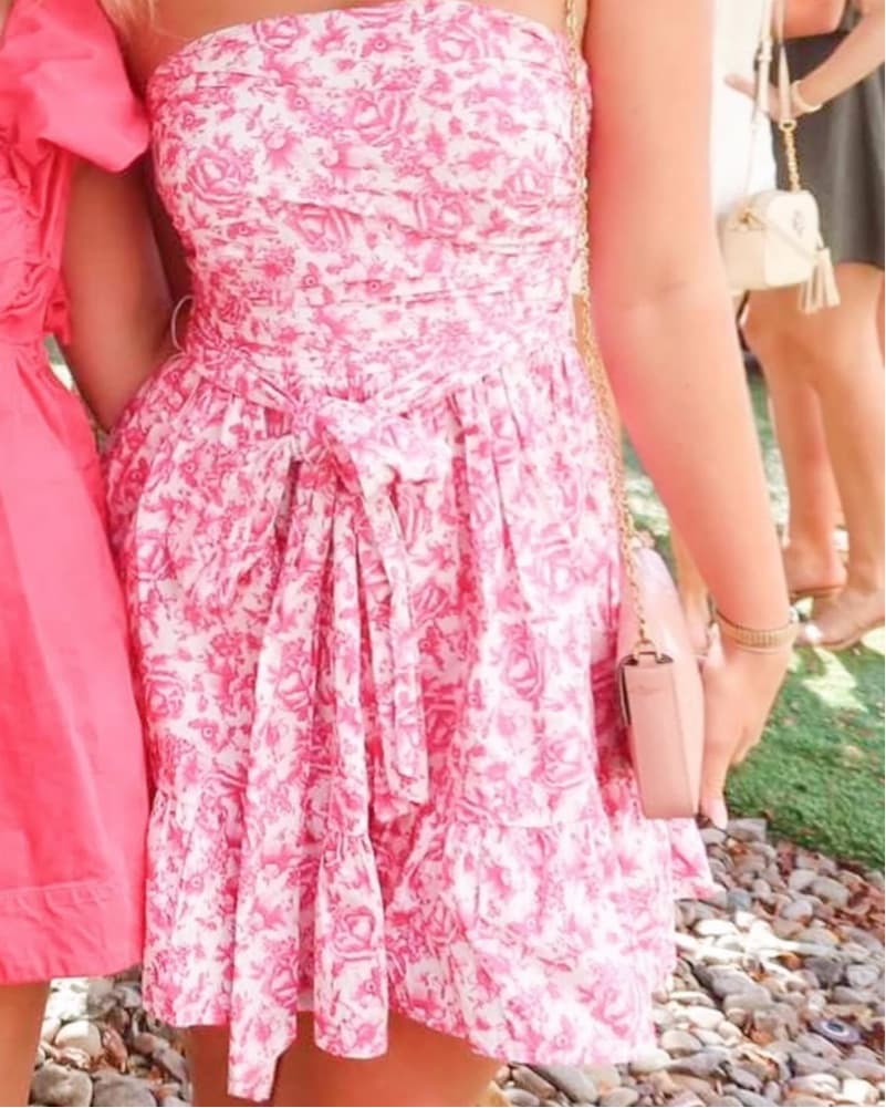 Pink Floral Dress - Image 2