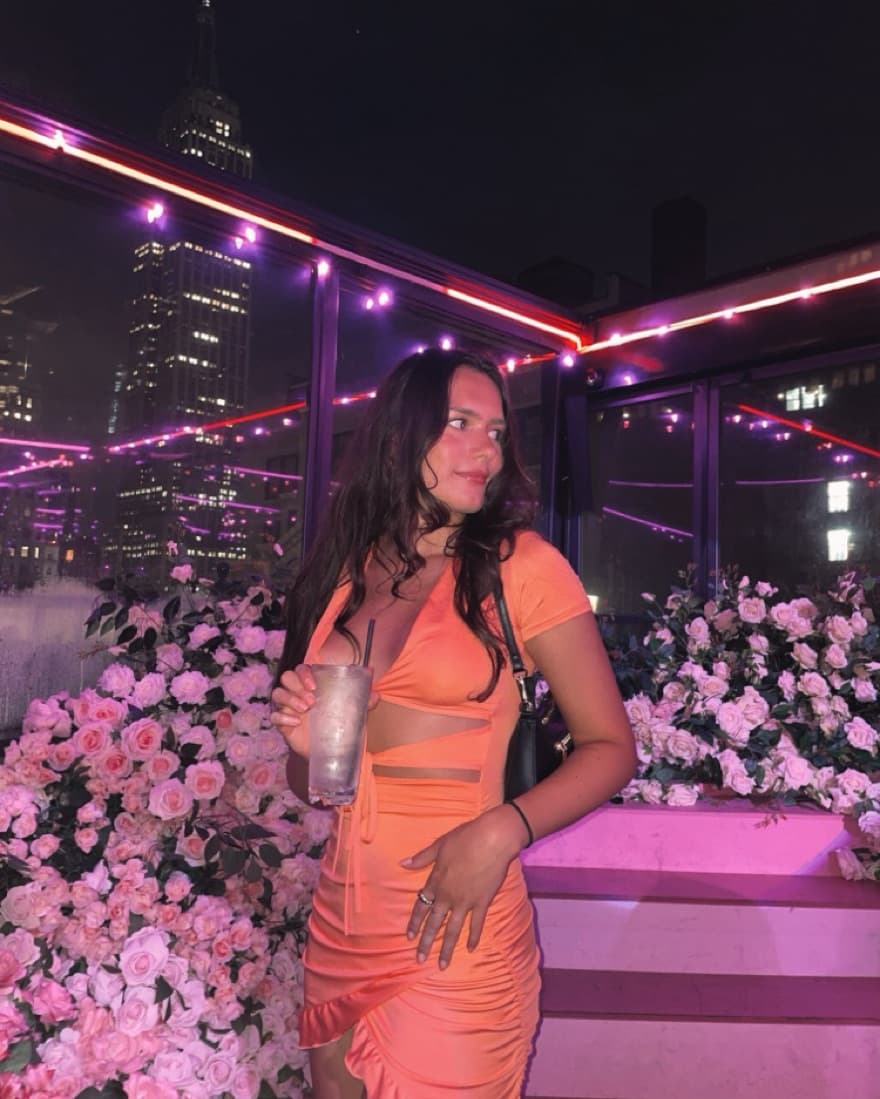 Orange Summer Mini Dress - Image 1