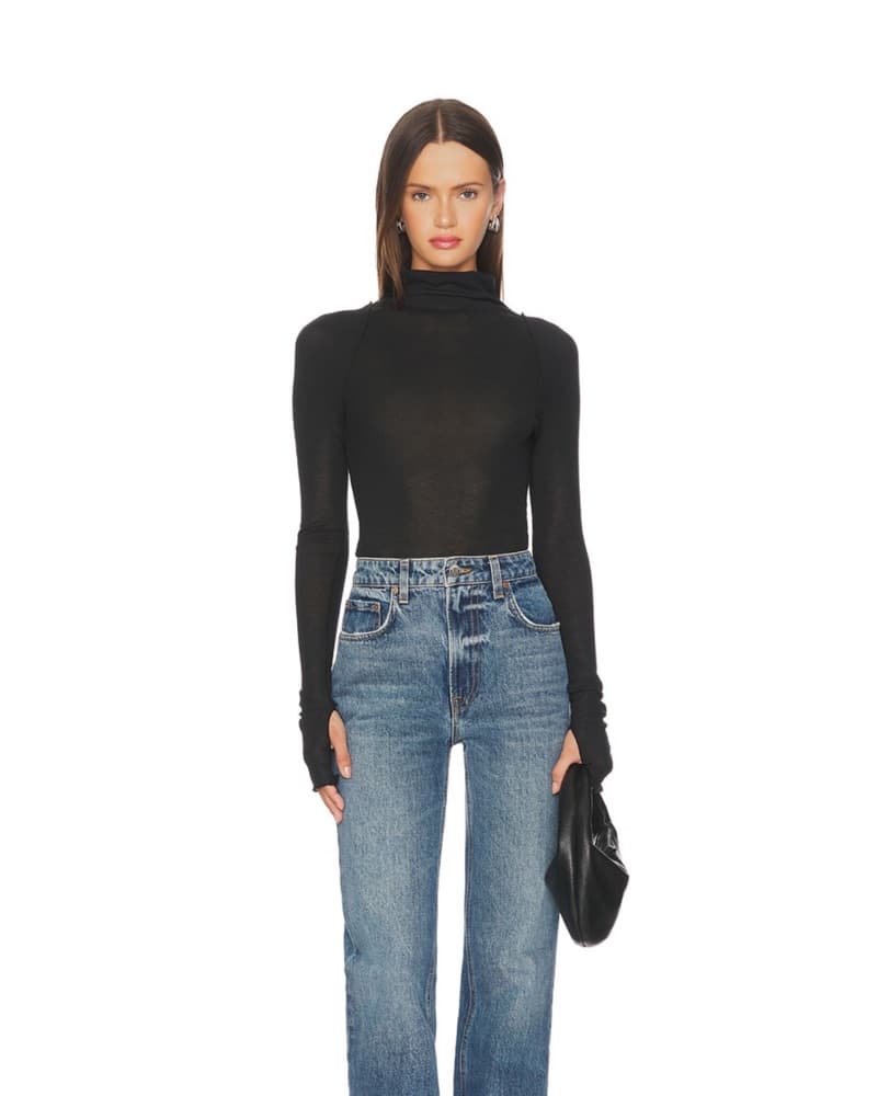 Free People Black Turtleneck Bodysuit - Image 4