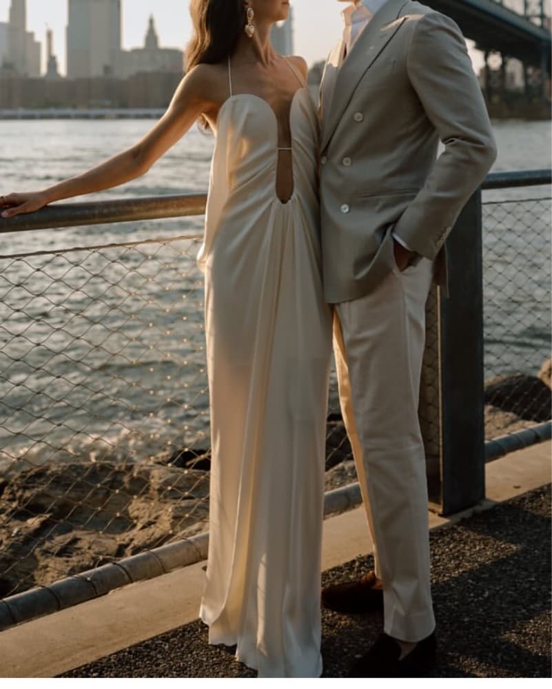 Victoria Beckham Plunging Draped Gown - Image 1