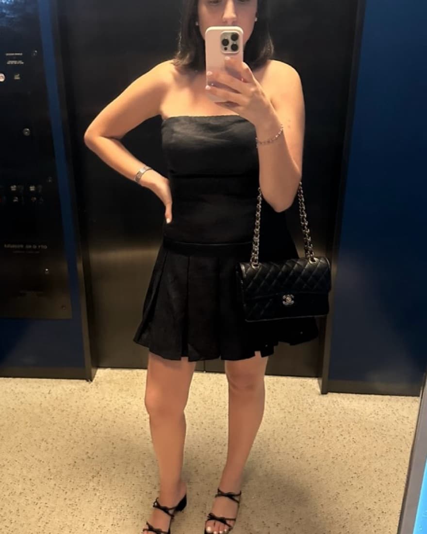 Reformation Black Linen Dress - Image 2