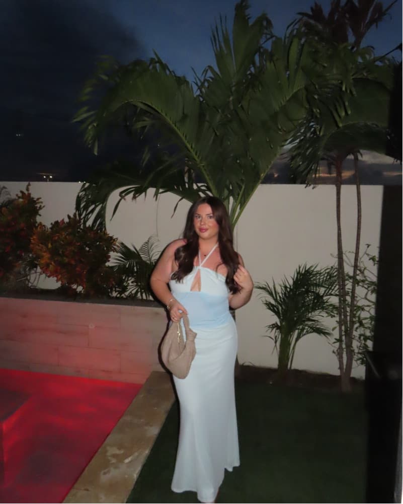 Blue Mesh maxi Dress - Image 1