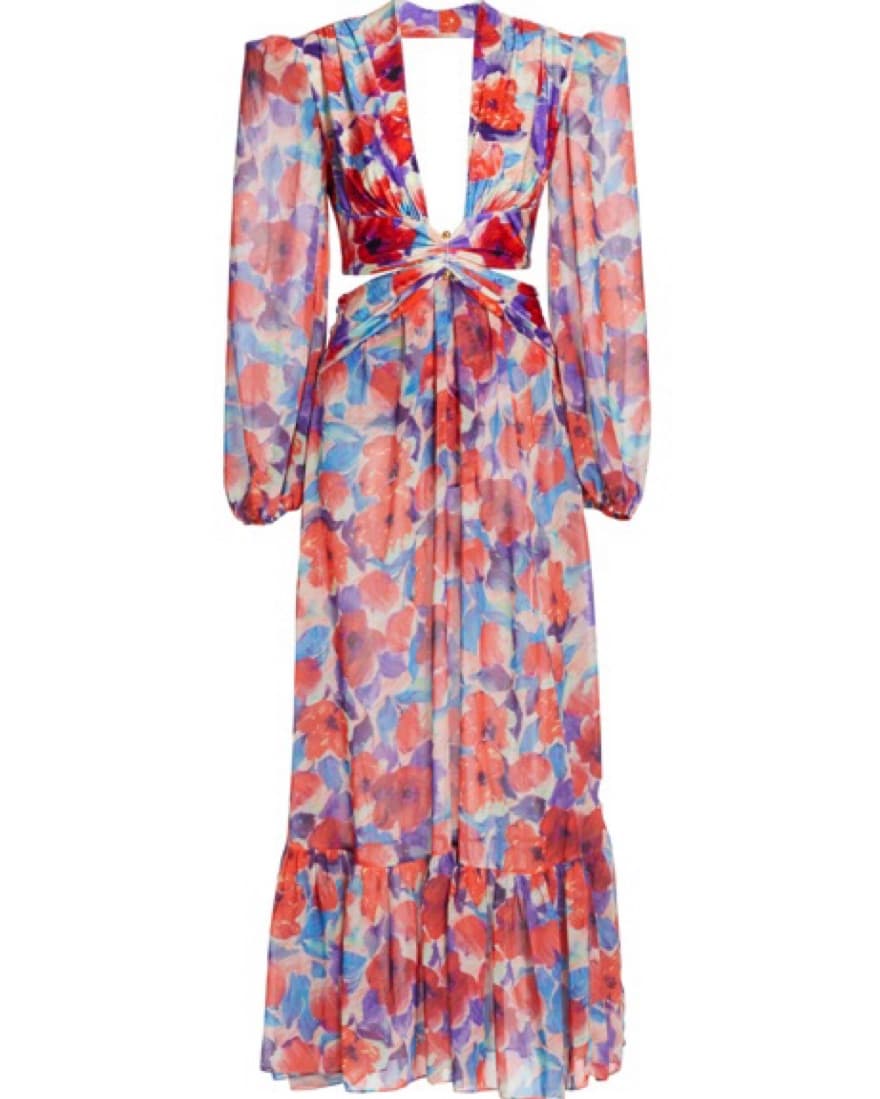 Patbo Violet Plunge Cut-Out Maxi Dress S - Image 1