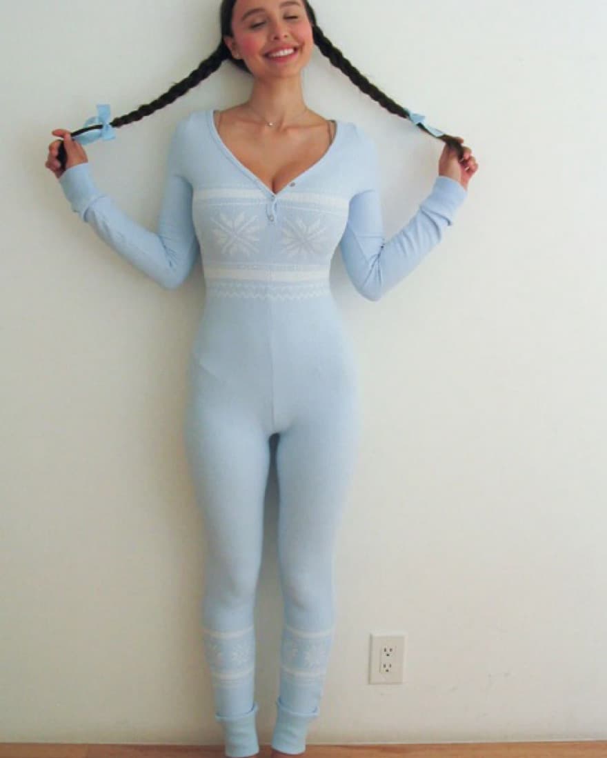 Frankies Bikinis Waffle Pajama Onesie - Image 3