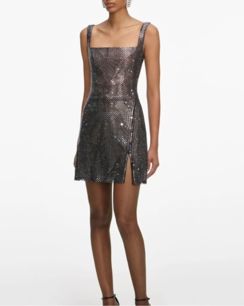 Self-Portrait Gunmetal Rhinestone Mini   - Image 2