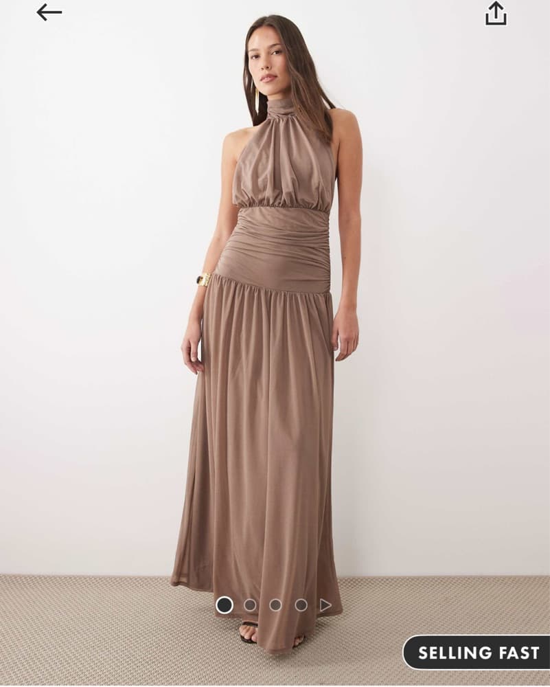 ASOS DESIGN Halter Maxi Dress - Image 1