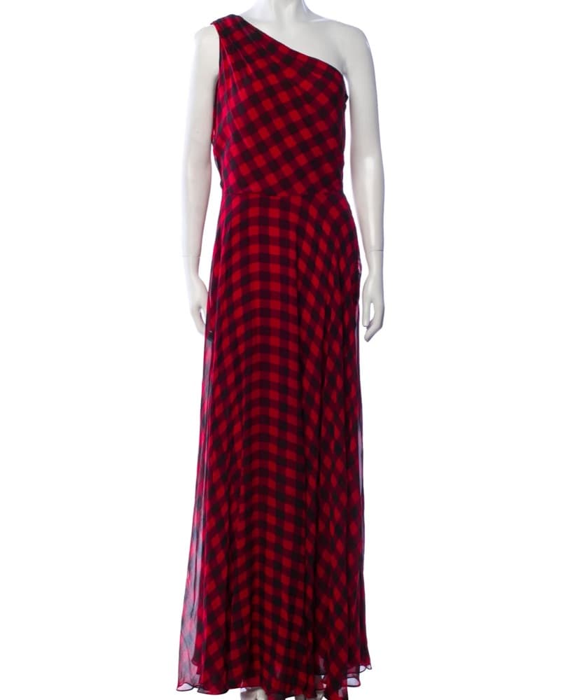 Ralph lauren Plaid One Shoulder Dress  - Image 3