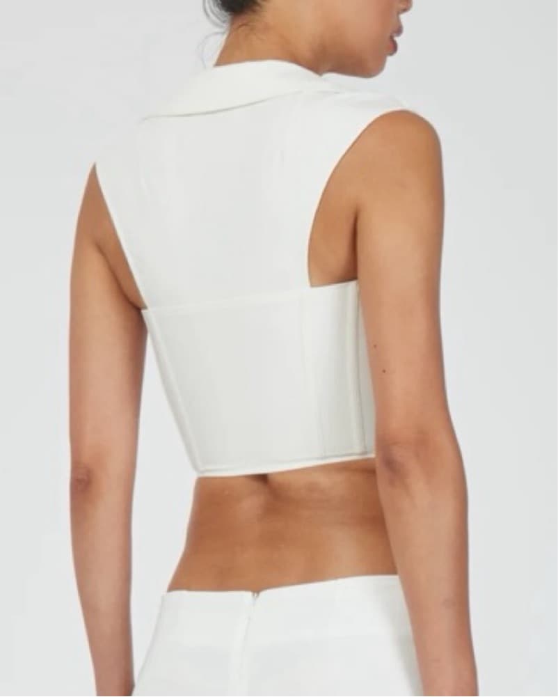 Guizio White Vest Top - Image 2