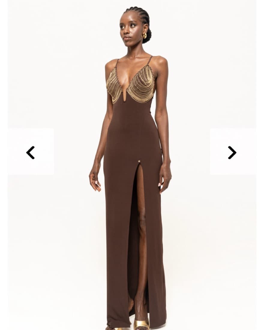 Nissa Fringe Detail Gown - Image 2