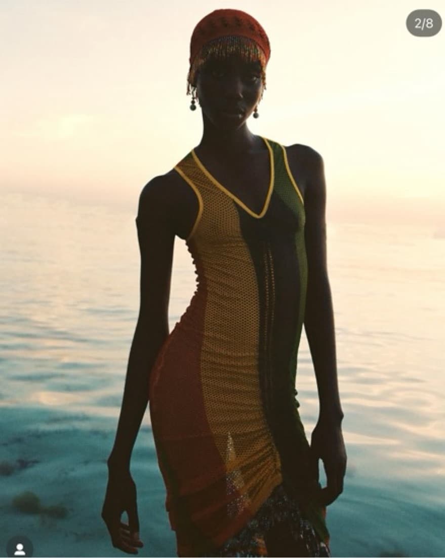 The Ophilio Rasta Beaded Dress - Image 2