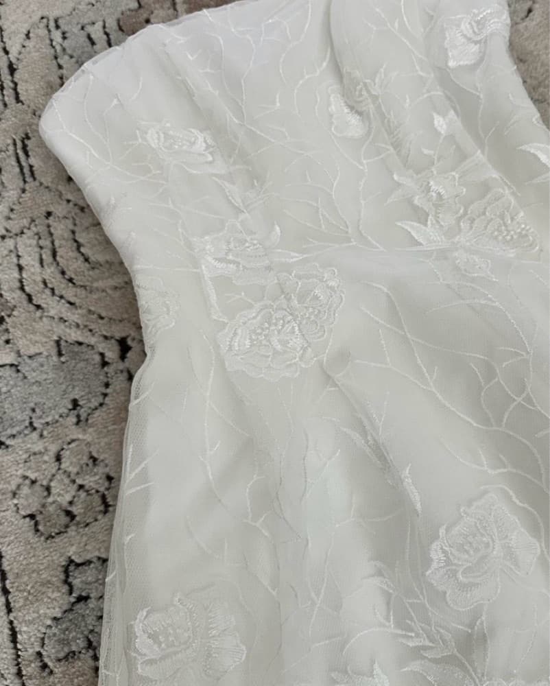 ASOS Ever New Bridal Bandeau Lace Dress - Image 4