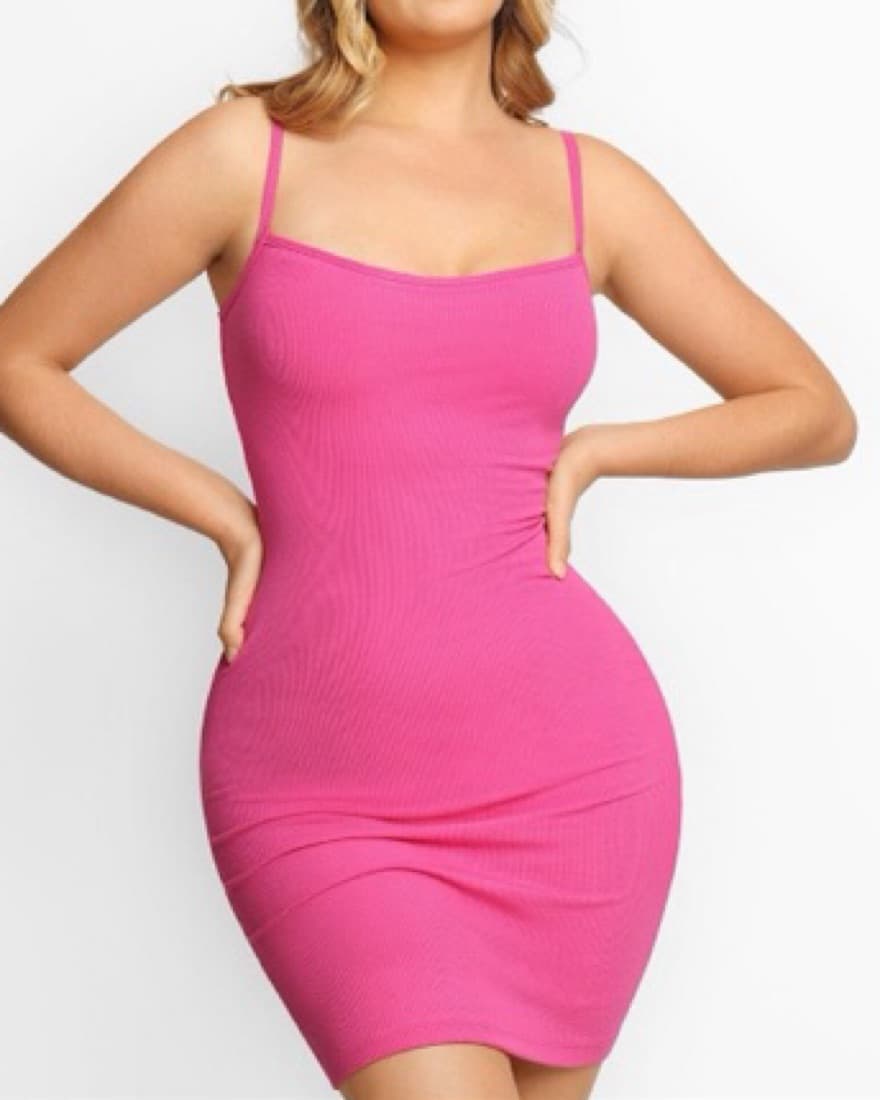 Built-In Shapewear Slip Mini Dress - Image 1