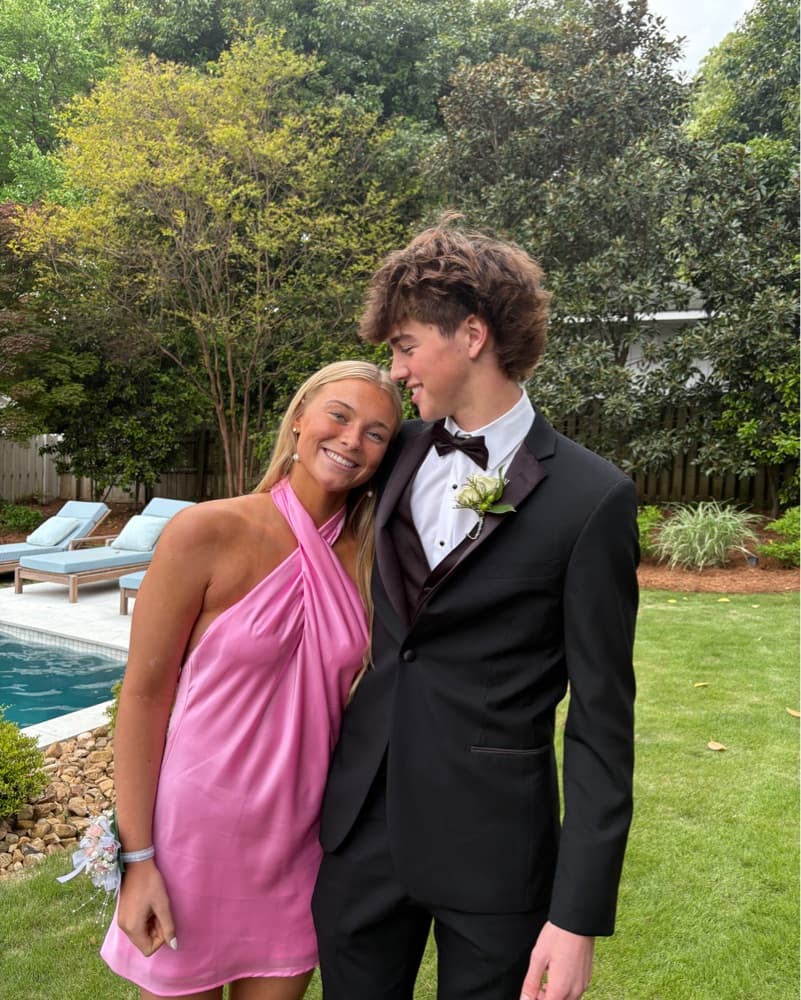 Pink Silk Halter Dress - Image 2