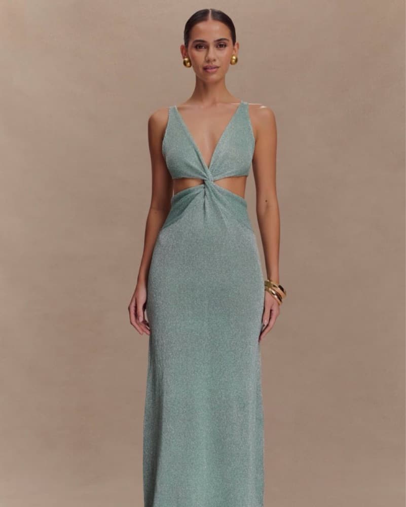 MESHKI | Gracelyn Twisted Metallic Knit  - Image 1