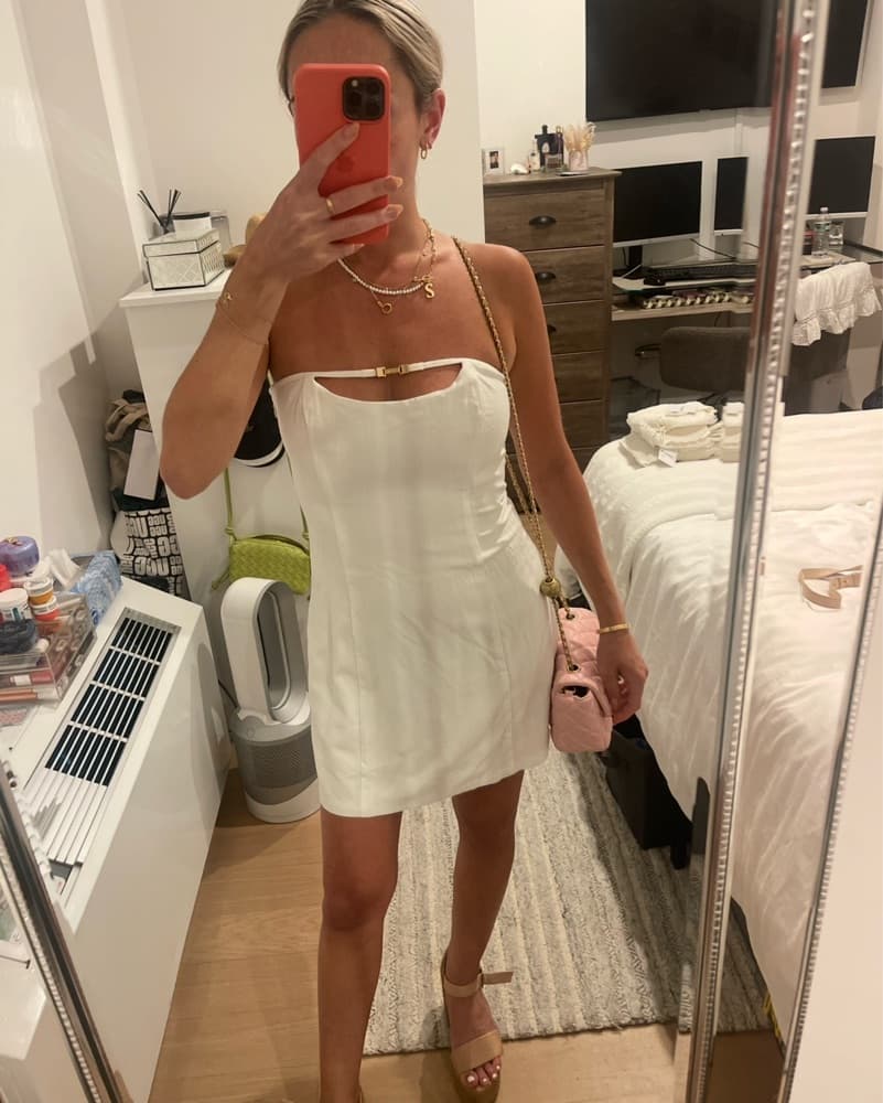 Summer Strapless White Jaslene Dress - Image 2