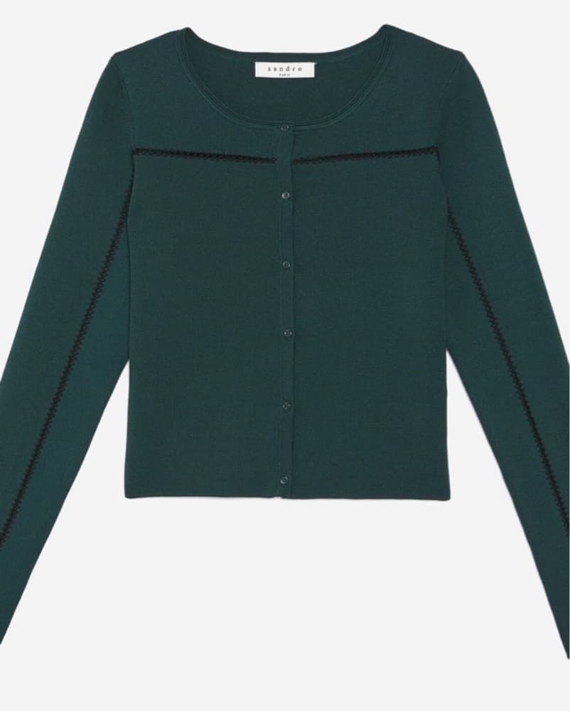 Sandro Gayle Green Cardigan  - Image 3