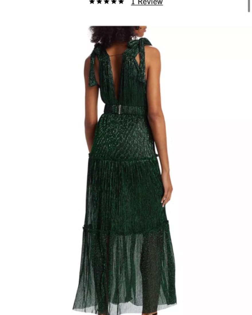 Ray Plissé Lurex Maxi Dress - Image 3