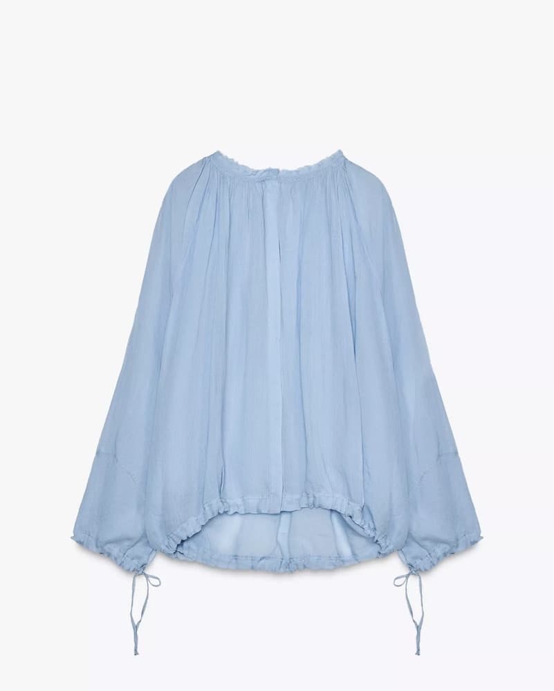 Light Blue Blouse Shirt - Image 2