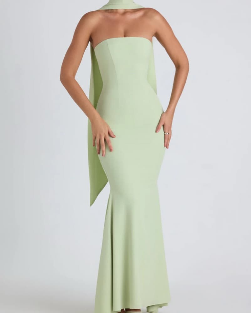 Oh Polly Imogene Scarf-Detail Strapless  - Image 1
