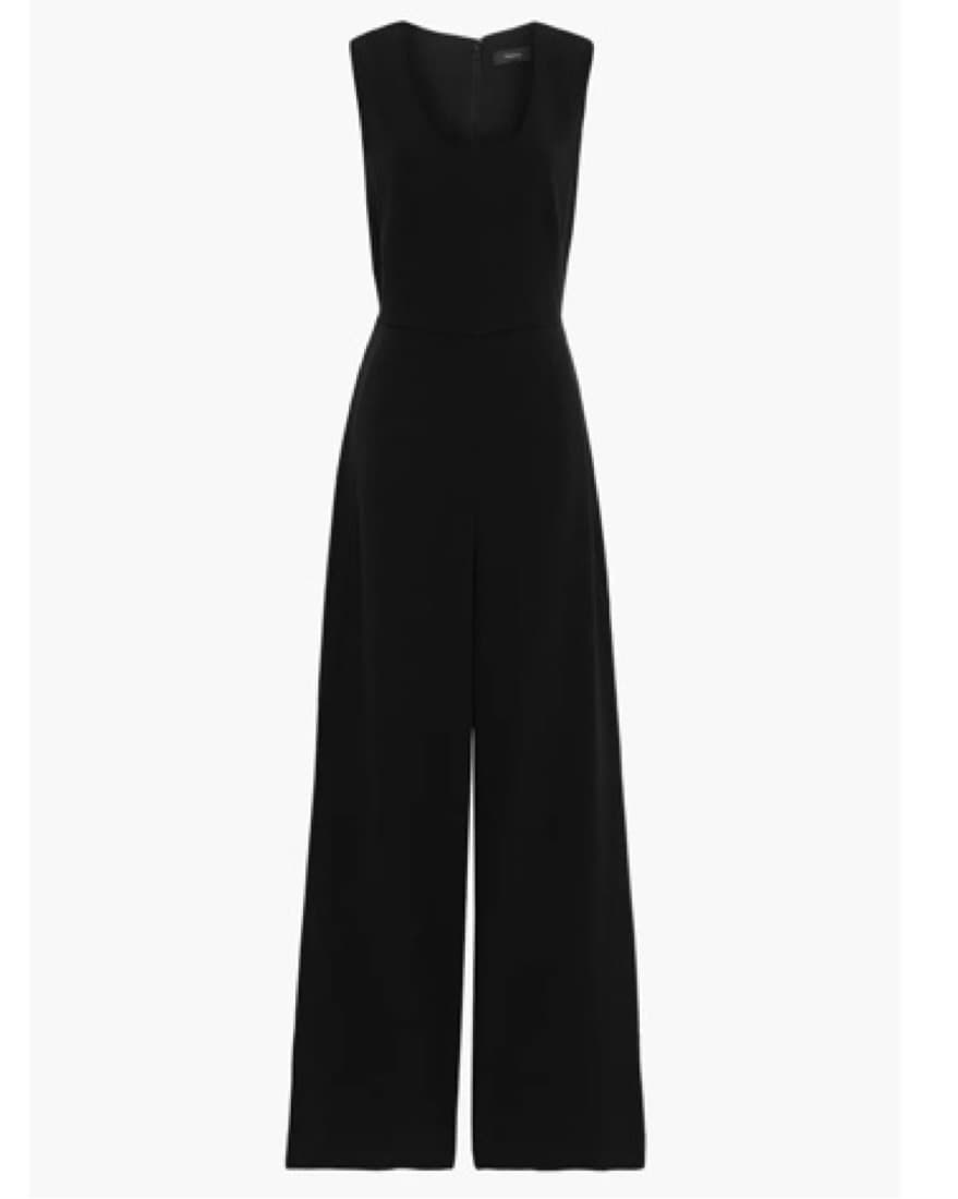Theory Black Crepe Wide Leg Jumpsuit - Image 2