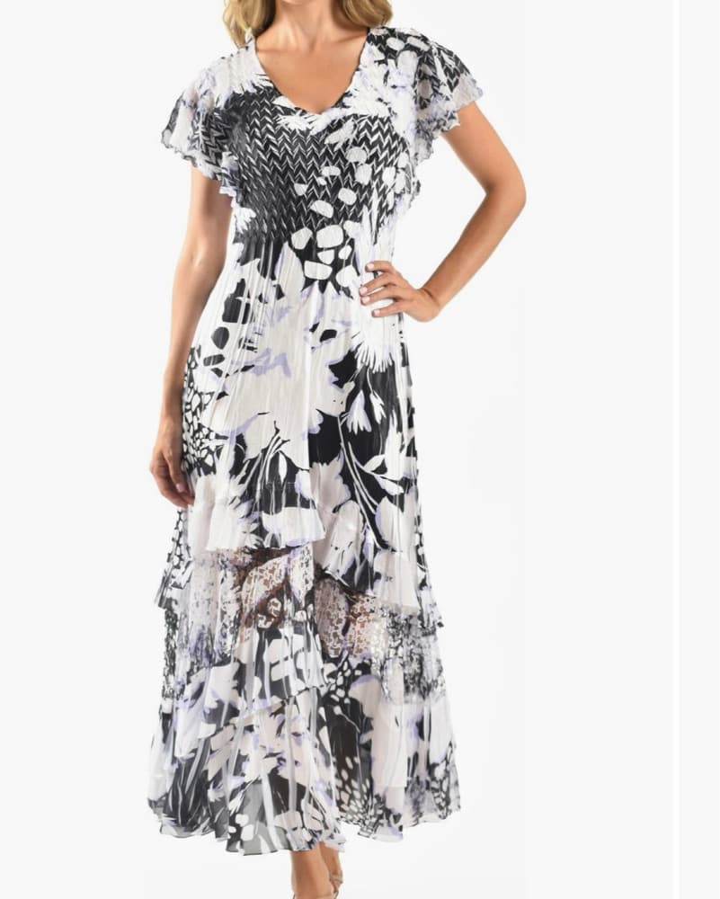 Komarov Lace Inset Maxi Cocktail Dress - Image 4
