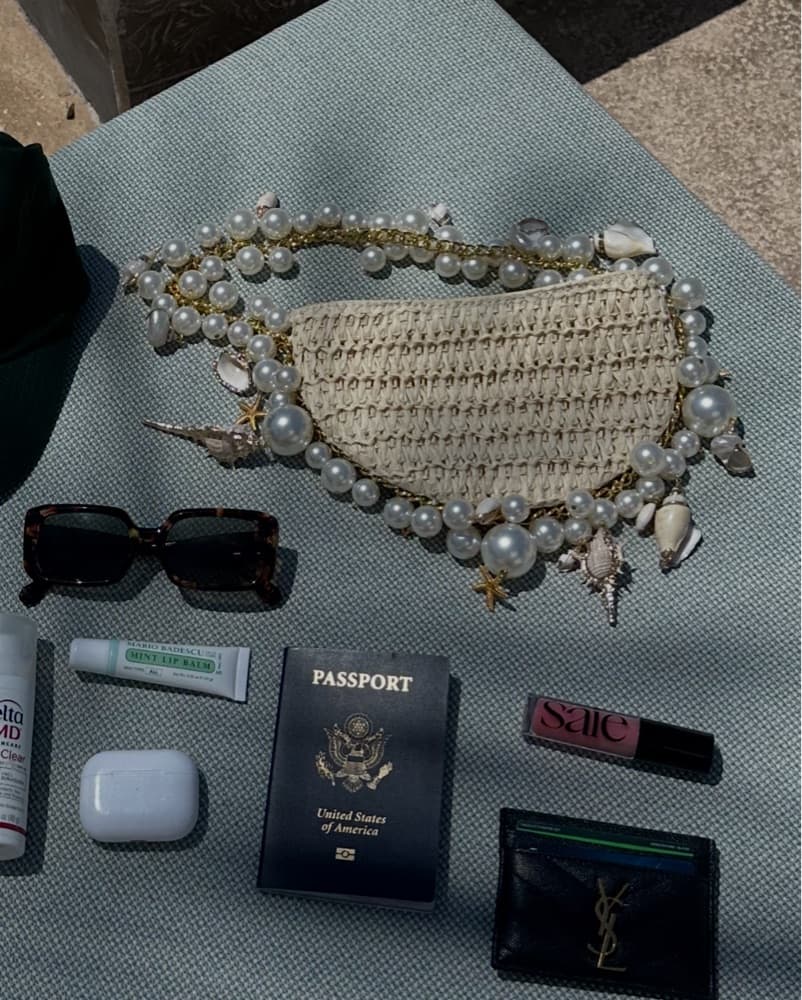 Seashell Raffia Handbag - Image 3