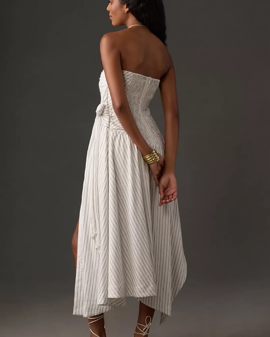 Striped Assymetrical Dress - Image 2