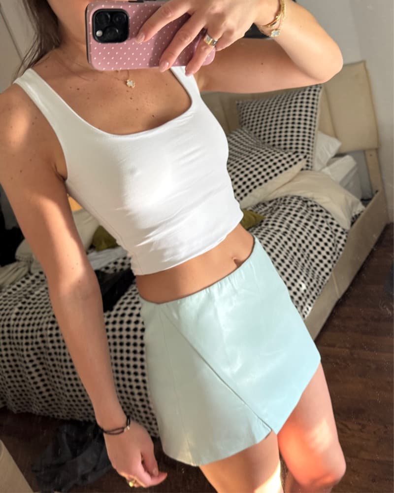 Alice And Olivia Baby Blue Mini Skirt  - Image 3