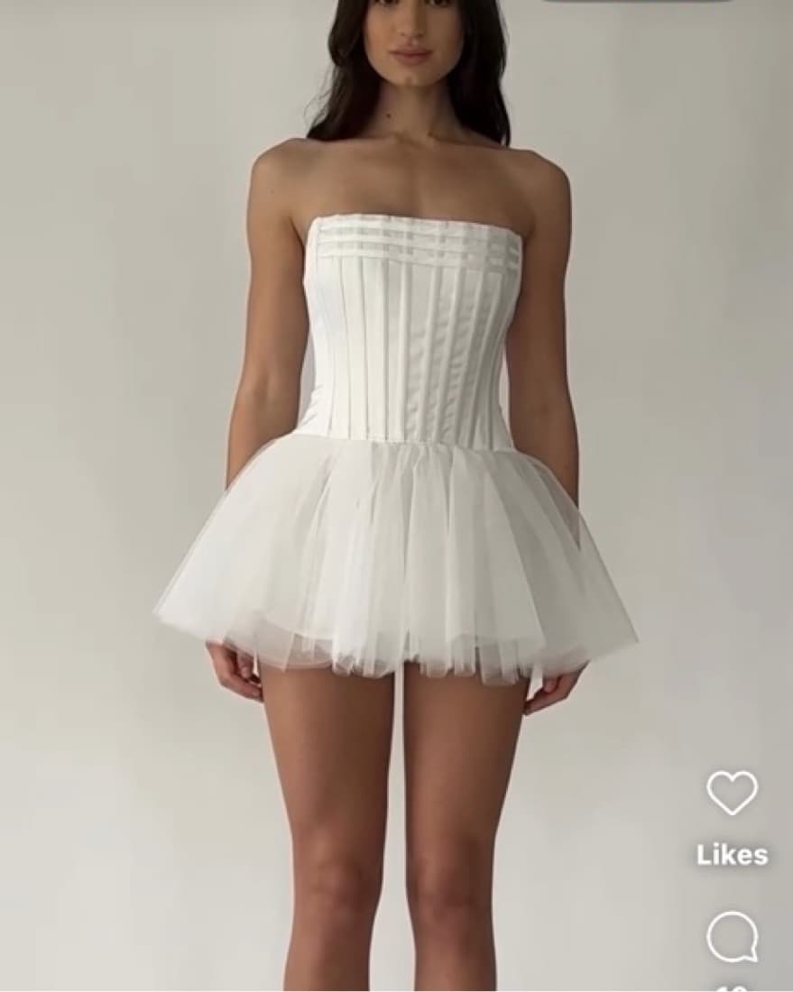 Leau White Mini Dress - Image 1