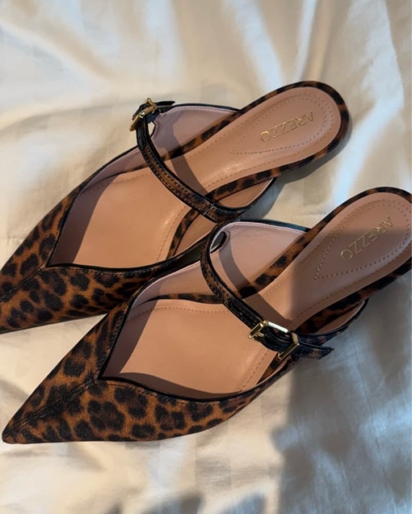Arezzo Cheetah Kitten Heels 7 - Image 2