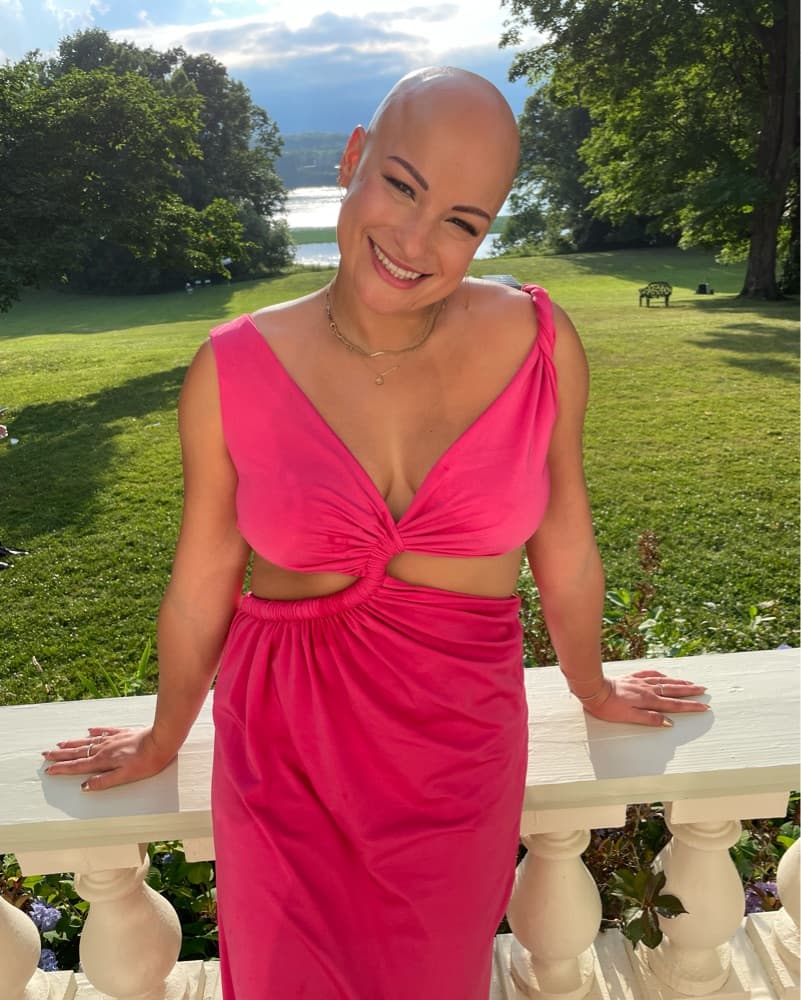 Fuchsia Cutout Gown - Image 1