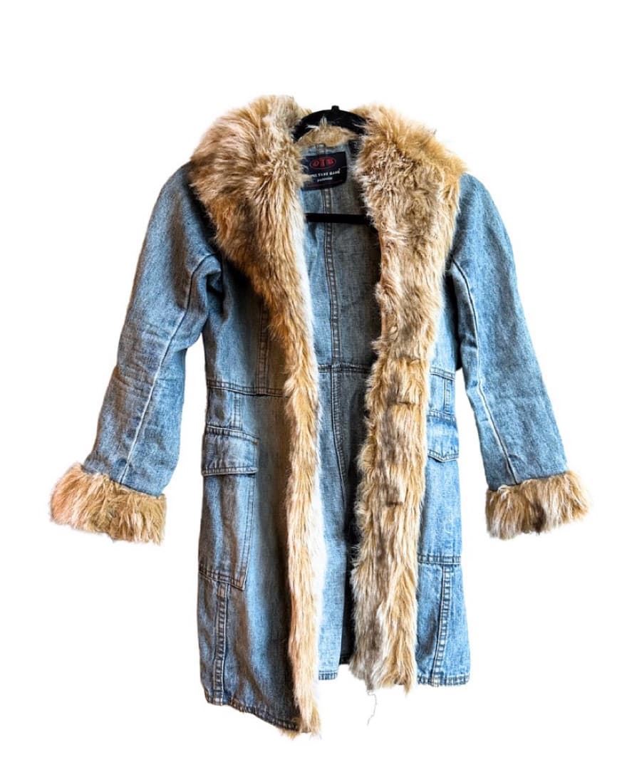 Denim Afghan Coat - Image 1