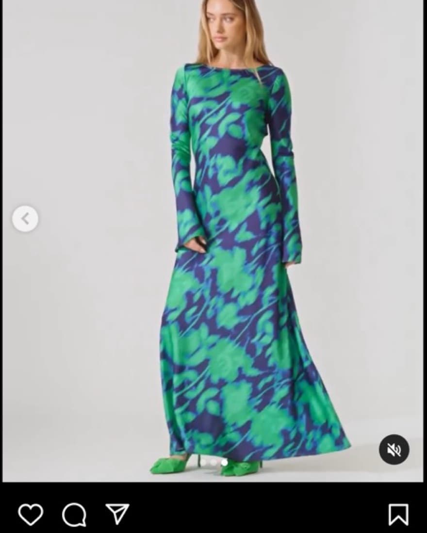 Fun Blue Green Dress  - Image 2